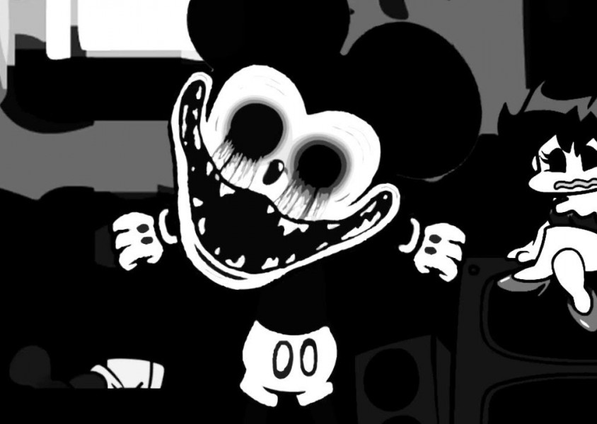 FNF vs Suicide Mouse Sings a new Really Happy Song